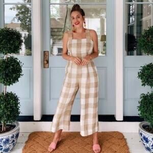 GAL MEETS GLAM COLLECTION Bailey Cross Back Jumpsuit Size US/2